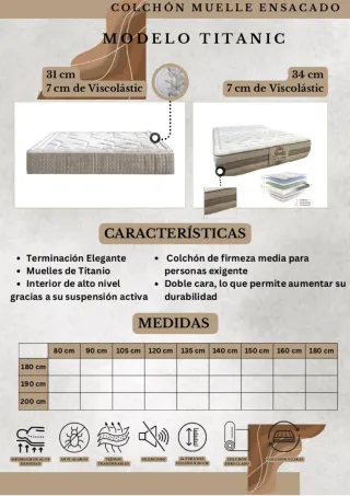 Base tapizada Dinastia 90x190cm+ colchon