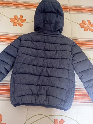 Chaquetón niño azul y naranja