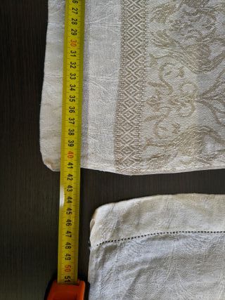 Set 2 tovagliette lino ricamate beige