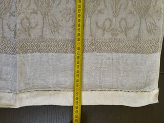 Set 2 tovagliette lino ricamate beige