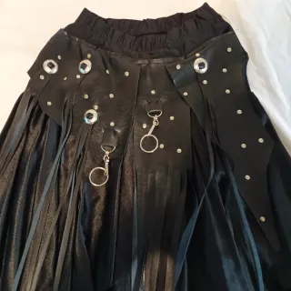 Falda Gótica New Wave Negra