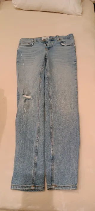 Pantalón de mujer,tejano vaquero desgastado