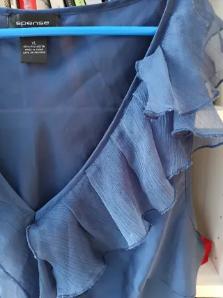 Top Spense Azulón Volante Talla XL