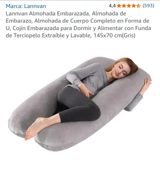 Almohada de Embarazo Lannvan Gris