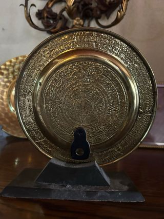 Plato Decorativo Antiguo Calendario Azteca