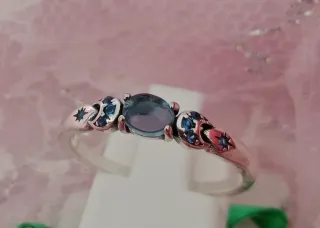 Anillo Plata Talla 8 Azul