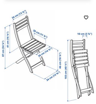 Mesa y Silla Balcón Madera Ikea