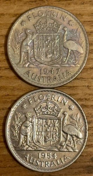 Australia 1 Florin Plata 0.500