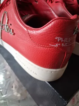 Scarpe Philipp Plein Rosse Argento