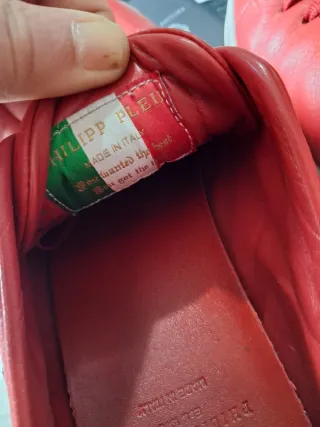 Scarpe Philipp Plein Rosse Argento