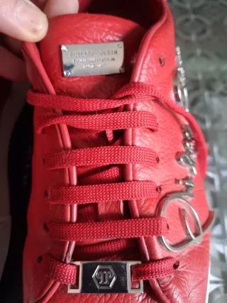 Scarpe Philipp Plein Rosse Argento