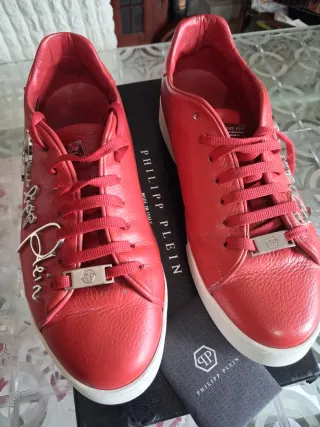 Scarpe Philipp Plein Rosse Argento