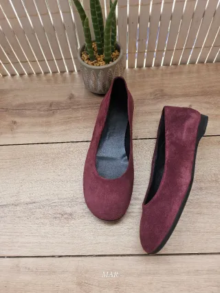 Bailarinas Piel burdeos Made in Spain