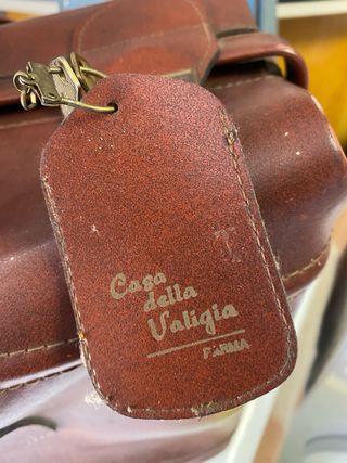 Valigia vintage in pelle