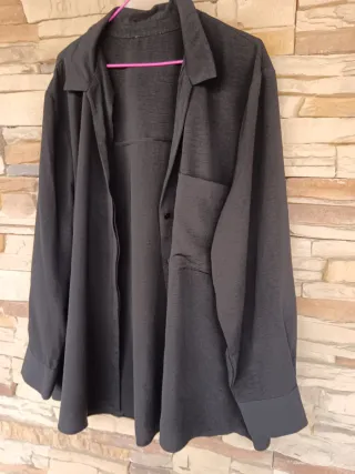 Blusa negra talla grande XXXL