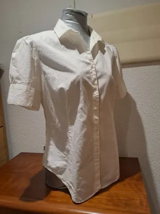 Camisa Levi's Blanca Manga Corta Mujer Talla M
