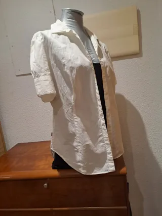 Camisa Levi's Blanca Manga Corta Mujer Talla M