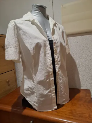 Camisa Levi's Blanca Manga Corta Mujer Talla M