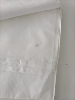 Sabana encimera lino metis francés blanca