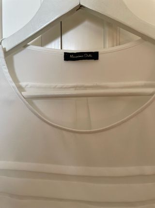 Blusa blanca Massimo Dutti Talla S