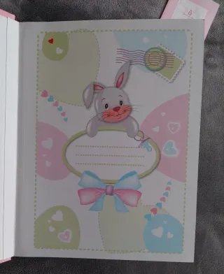 Album nascita con elefante in argento