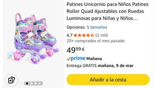 Patines LED Unicornio Morado