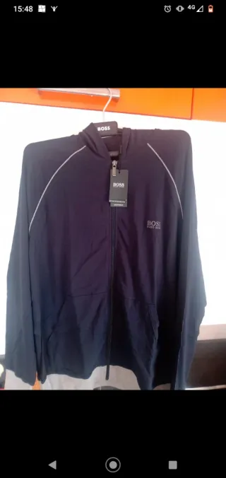 Felpa Hugo Boss Uomo Blu Taglia M Nuova