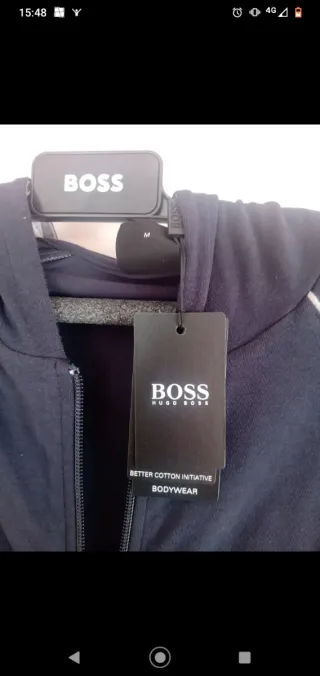 Felpa Hugo Boss Uomo Blu Taglia M Nuova