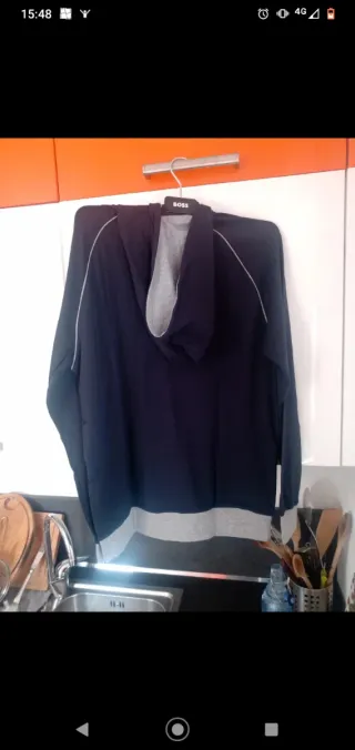 Felpa Hugo Boss Uomo Blu Taglia M Nuova