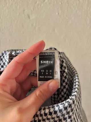 Falda cuadros blanco y negro talla S