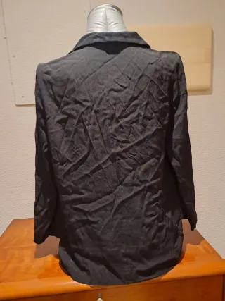 Bléiser negro manga larga mujer