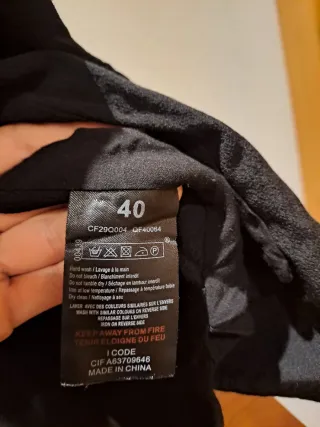 Bléiser negro manga larga mujer