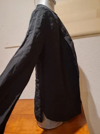 Bléiser negro manga larga mujer