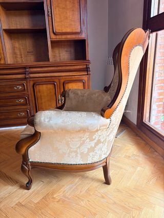 Butaca Luis XV tapizada