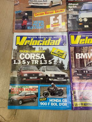 Lote revistas antiguas de coches 1983 / 1984