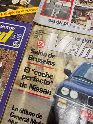 Lote revistas antiguas de coches 1983 / 1984