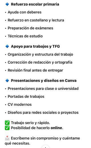 Apoyo escolar, ayuda con trabajos y diseños en can
