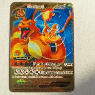 Carta Pokémon Charizard V Dorada