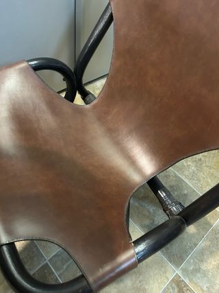 2 Sillas de Cuero y Bambú (1960-70)