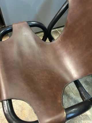 2 Sillas de Cuero y Bambú (1960-70)