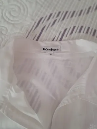 Blusa blanca mujer bordada