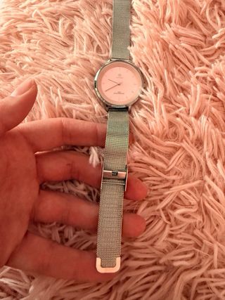 Reloj Marea Mujer Plata y Rosa