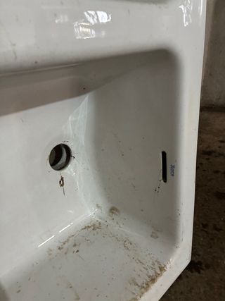 Lavabo doble de porcelana