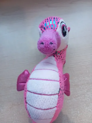 Peluche caballito de mar rosa brillante