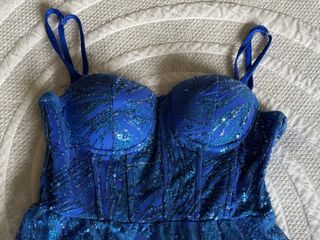 Vestido Fiesta Brillante Eva Et Lola Azul