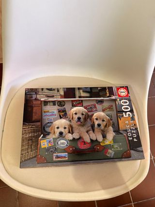 Puzzle 500 piezas cachorros maleta
