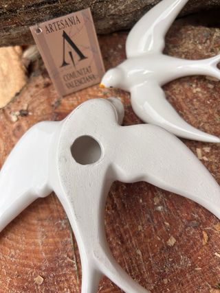 3 Golondrinas de Cerámica Blancas