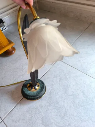 Lámpara colgante metal y cristal