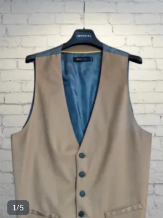 Gilet Imperial uomo beige/blu
