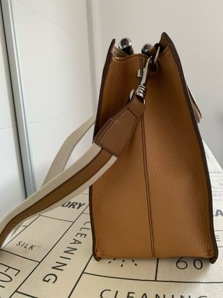 Bolso piel marrón bandolera